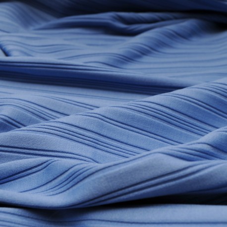 Tissu au mètre jersey de viscose bleu en 110cm n°720