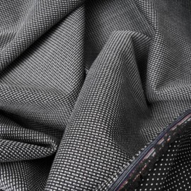 Toile de coton et polyester natté noire n°475 réversible