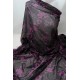 Tissu au mètre voile Polyester noir et violet en 150cm n°765 