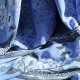 Coupon crêpe polyester bleu 2m40 en 140cm n°738