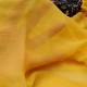 Tissu Haute Couture au mètre jaune safran Voile crépon coton° 773