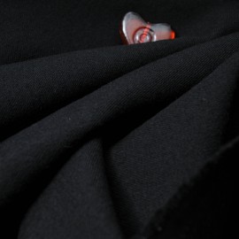 Tissu Pure laine noire Haut de gamme en 145cm n°478
