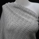 Au mètre maille tricot blanc cassé noir en 130cm n°921