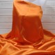 au mètre Satin de polyester opaque orange en 140 cm 971