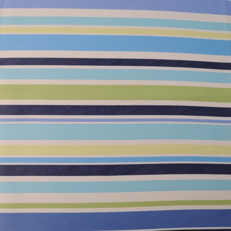 Coupon BAYADERE bleu vert Toile Polyester 1m20 en 150cm