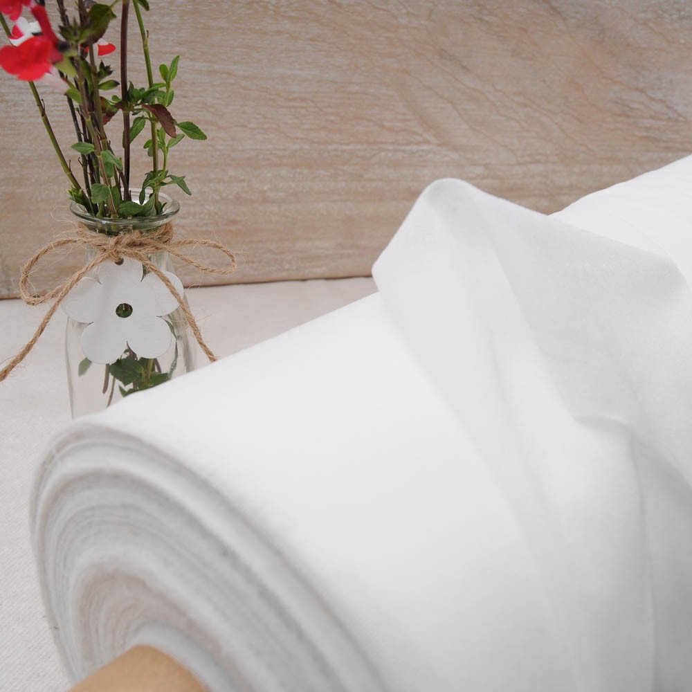 Thermocollant couture tissé et stretch blanc