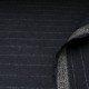 Au mètre Pure laine HERMES noir fine rayure craie en 160cm n°10216
