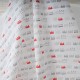 Mini coupon toile coton 50x 72cm fond blanc couronne rouge et grise