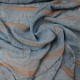 Au mètre voile polyester bleu motifs ethniques gris en 135cm n° 10380