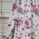 Au mètre jersey coton fond blanc motif pivoine rose et mauve en 155cm n°10399
