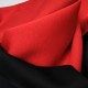 Coupon type néoprène polyester rouge envers noir 105cm par 60cm n°10431