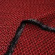 Au mètre lainage Jacquard fond bordeaux motifs noirs en 150cm n°10477