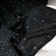 Au mètre maille polyester noire motif étoile argentée scintillant en 155cm n°10475