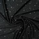 Au mètre maille polyester noire motif étoile argentée scintillant en 155cm n°10475