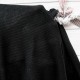 Au mètre Jersey coton noir côtelé en 170cm