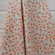 Au mètre popeline Coton fleurette orange en 145cm n°10578