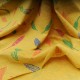 Tissu jersey jaune au mètre motif feuille en 150cm n°10595