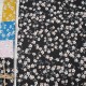 Tissu Coton cretonne imprimé Fleur d'Amandier noir en 150cm