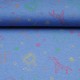 Tissu jersey bleu au mètre motif animaux safari en 145cm n°10603