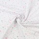 Coton OEKO TEX mini coeur rose fond blanc en 160cm