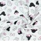 Coton OEKO TEX Mini Minnie noeud rose fond blanc en 160cm