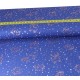Au mètre popeline Coton bleu marine motifs cuivrés brillants en 145cm n°10652