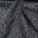 Au mètre fin lainage bouclette multicolores polyester en fond gris foncé en 145cm n°10674