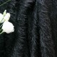 Maille légère noire poils longs en 145cm n°10737