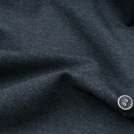 Au mètre maille type Milano gris chiné noir polyester en 155cm n°10784