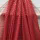 voile polyester plumetis couleur rouge brique en 150cm n°10806