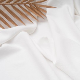 Au mètre tissu dyed Polyester Haute Couture Sonia RYKIEL blanc cassé en 140cm n°10813