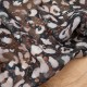 Au mètre voile polyester kaki marron imprimé léopard effet irisé n°10820