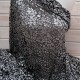 Coupon voile polyamide noir argent 2m en 150cm n°10821