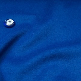 Drap de laine Polyester et Laine bleu roy au mètre en 150cm n°10853