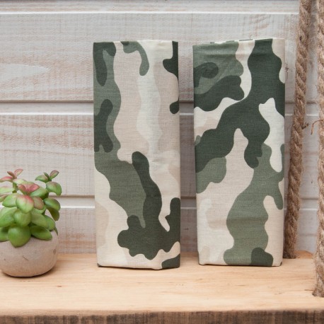 Mini coupon toile coton OEKOTEX Camouflage CLAIR 50x 80cm