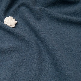 Tissu sweat molleton bleu indigo COTON OEKOTEX en 200cm!! n°10865