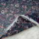 Coupon mousseline crêpe voile polyester rayé lurex mini cachemire violet 1m60 en 150cm