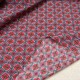 coupon microfibre polyester ethnique rose bordeaux rayé lurex doré 1m60 en 150cm n°10941