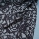 Tissu Crêpe Viscose Fond gris foncé, motif gris bleuté en 155cm n°10954