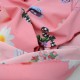 Jersey polyester et Lycra rose à fleurs en 150cm n° 691