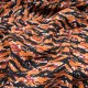 Tissu twill viscose fond orange vague noire en 145cm n°11000