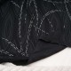 Coupon maille stretch noire texturée strass linéaire argent 1m60 en 150cm n°11009