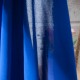 Au mètre Soie Bleu Klein Crêpe de chine en 130cm n°11026
