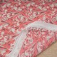 Tissu Voile crêpe Viscose corail motif floral en 145cm n°11033
