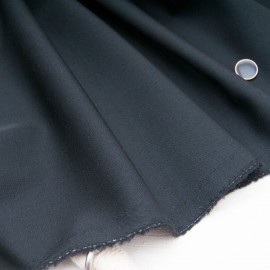 Tissu crêpe lourd noir Haut de gamme en 152cm n°11042