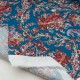 Au mètre popeline coton bleu motif cachemire en 150cm n°11051