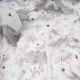MINKY pois relief imprimé avec Nuage gris, étoile rose pâle en 145cm n°11112